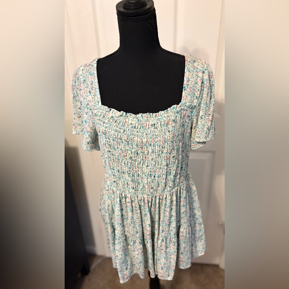 Torrid Floral Smocked Babydoll Women's Top